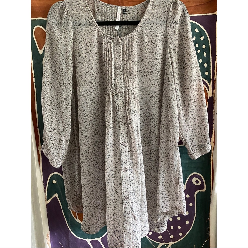 Sheer Floral Tunic